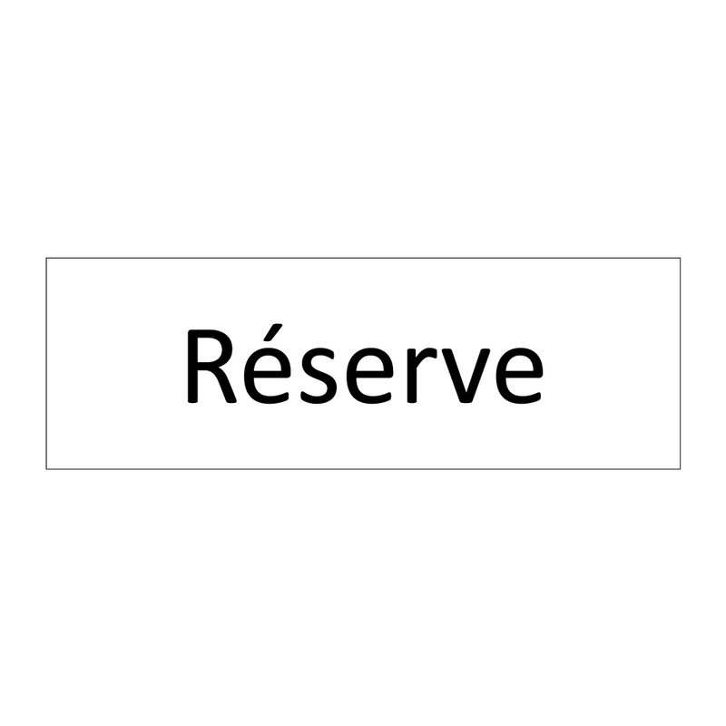 Réserve