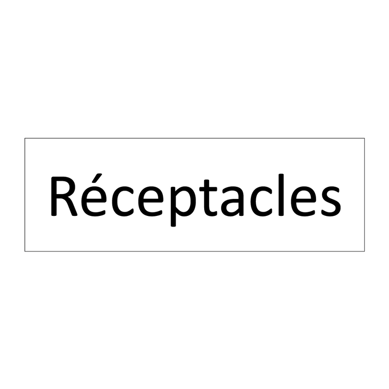 Réceptacles