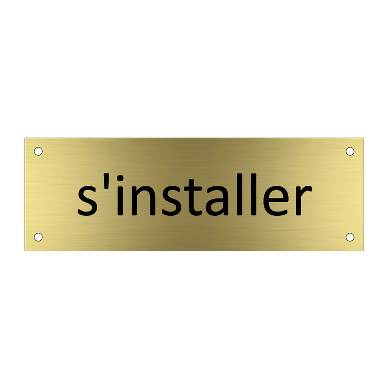 s'installer