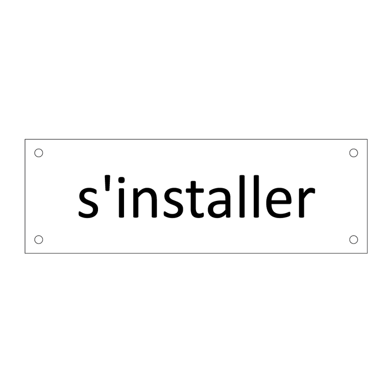 s'installer