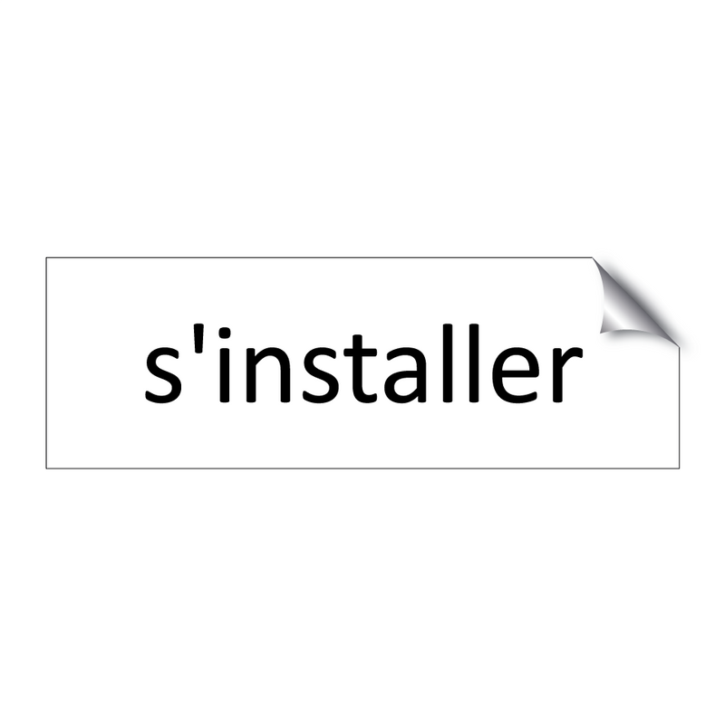 s'installer