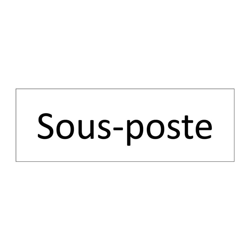 Sous-poste