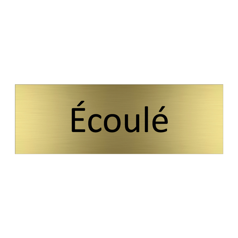 écoulé