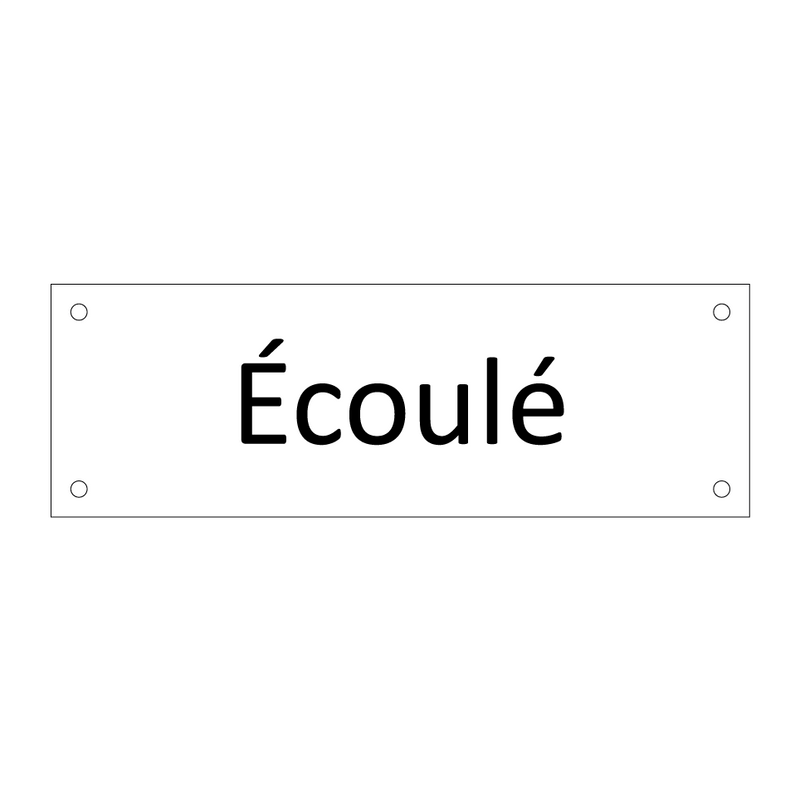 écoulé