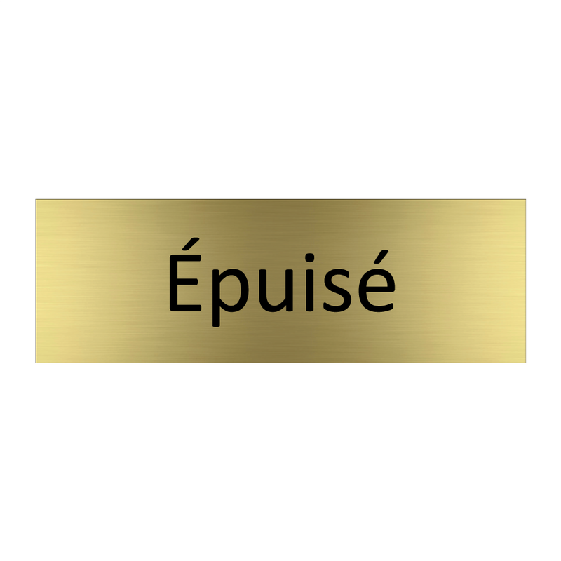 épuisé