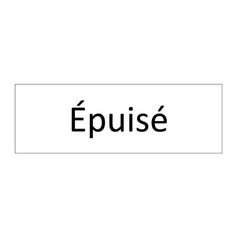 épuisé