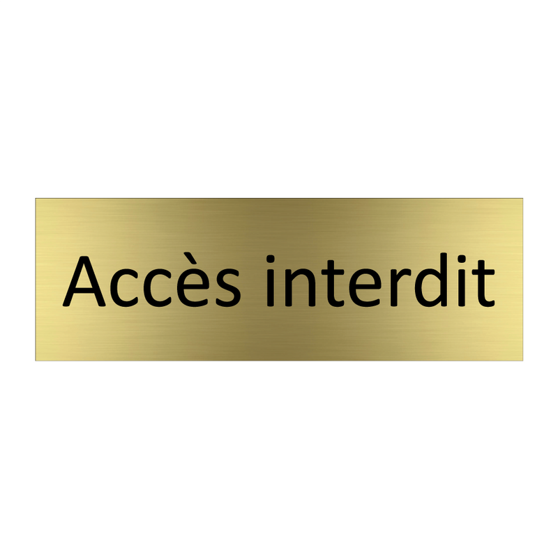 Accès interdit