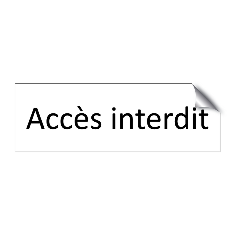 Accès interdit