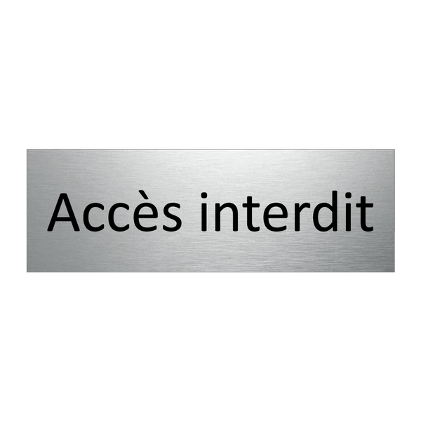 Accès interdit