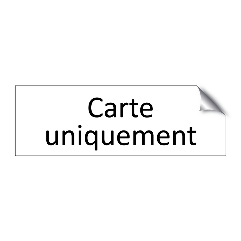 Carte uniquement