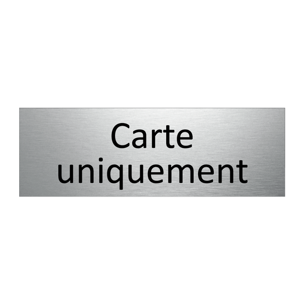 Carte uniquement