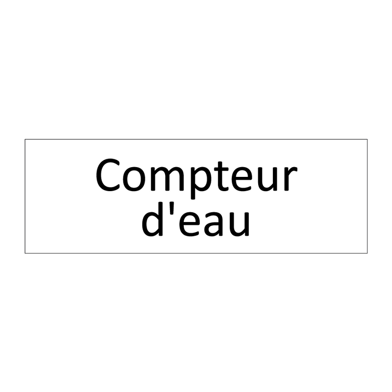 Compteur d'eau