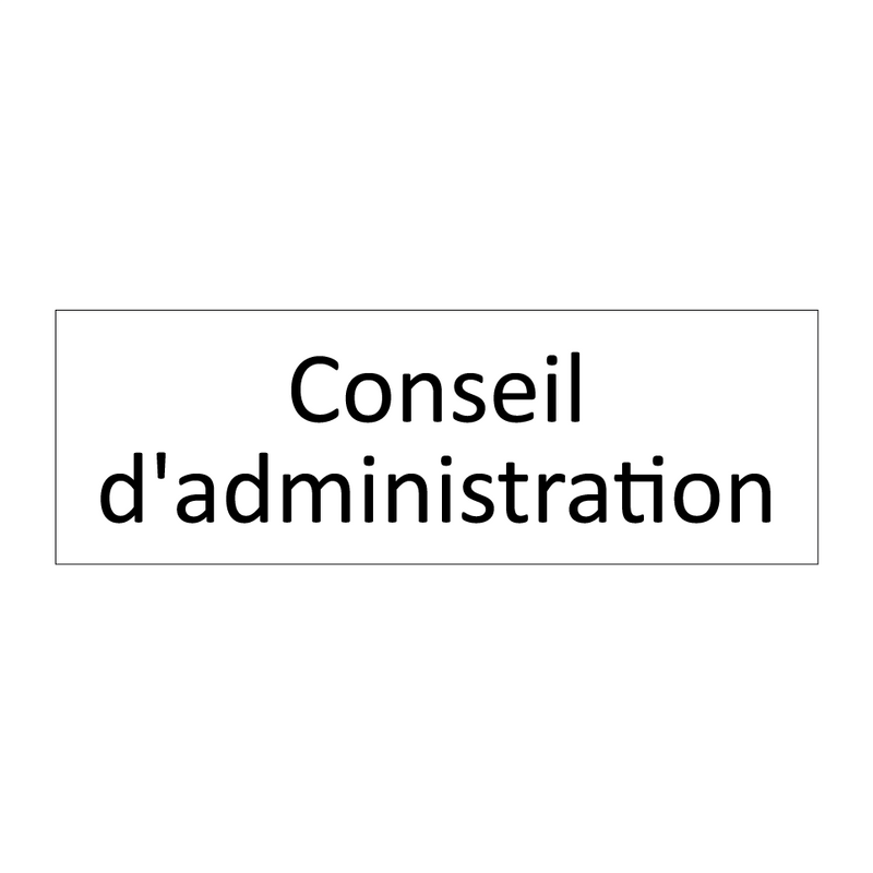 Conseil d'administration