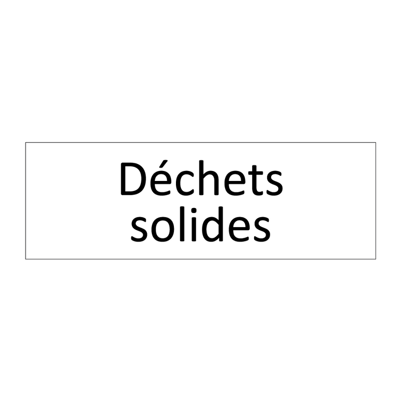 Déchets solides