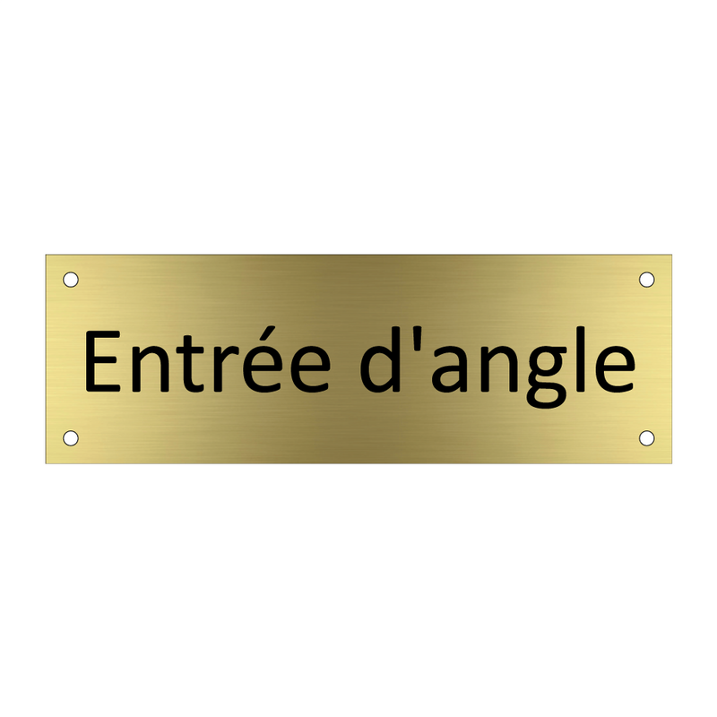 Entrée d'angle