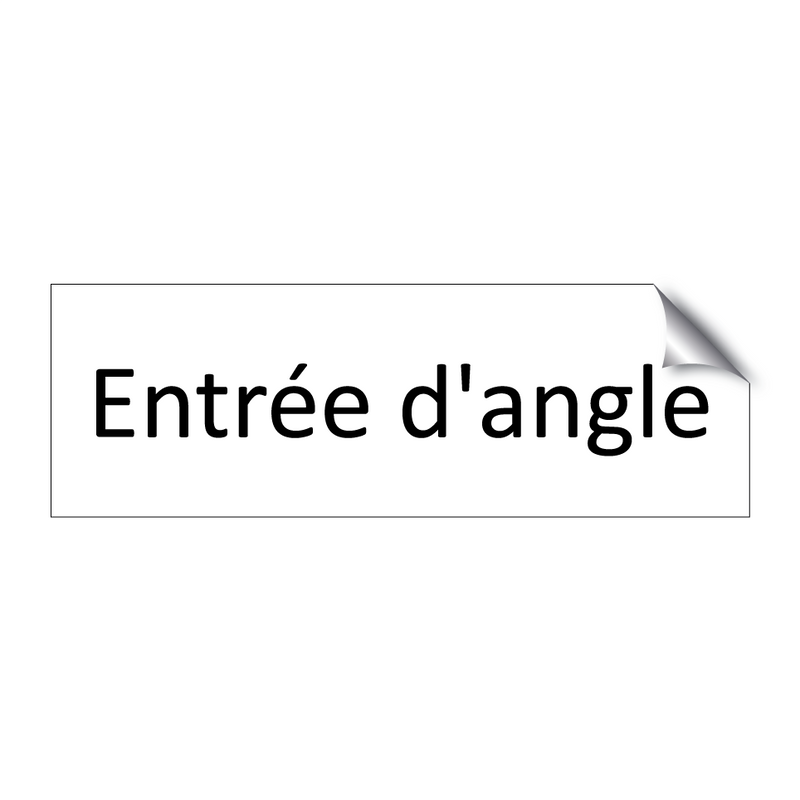 Entrée d'angle