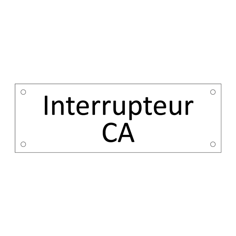 Interrupteur CA