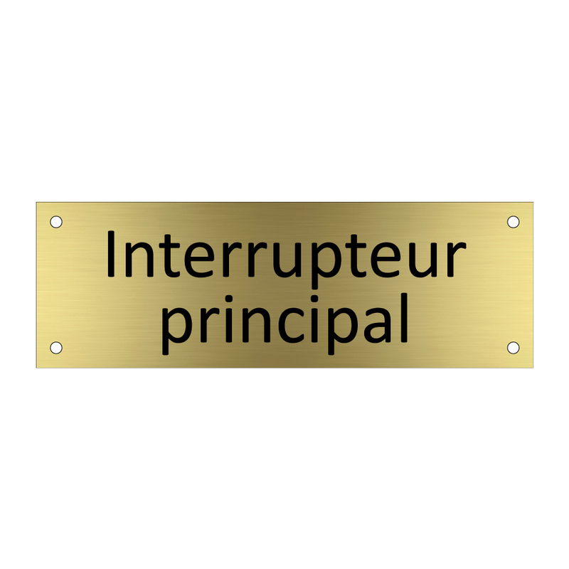 Interrupteur principal