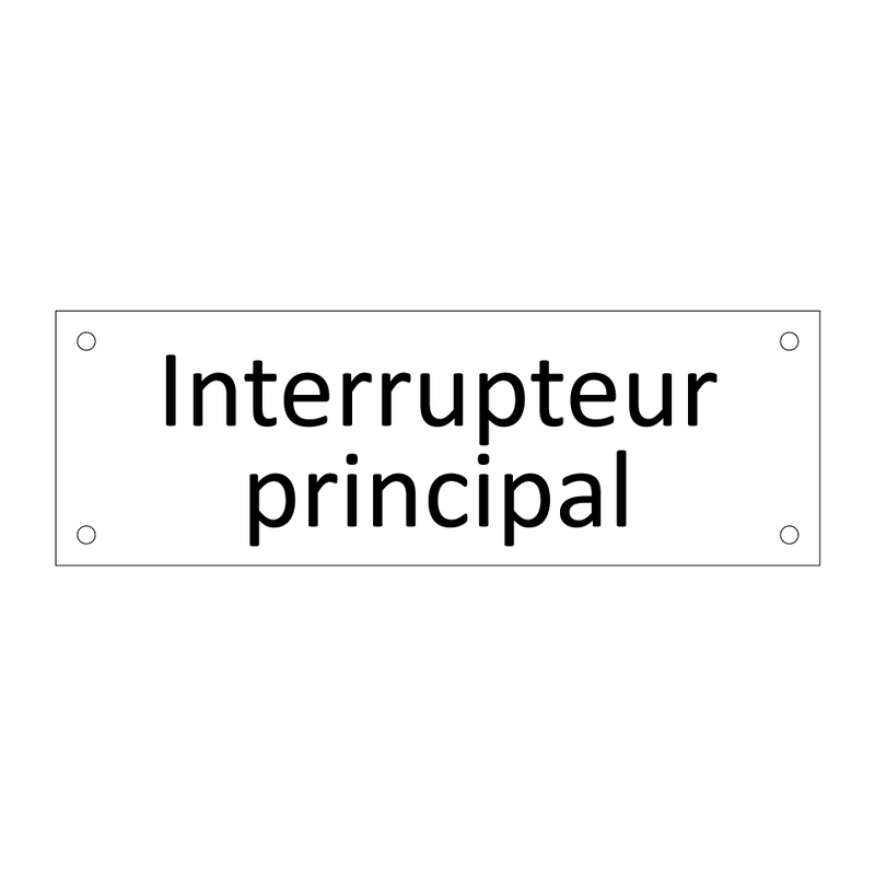 Interrupteur principal