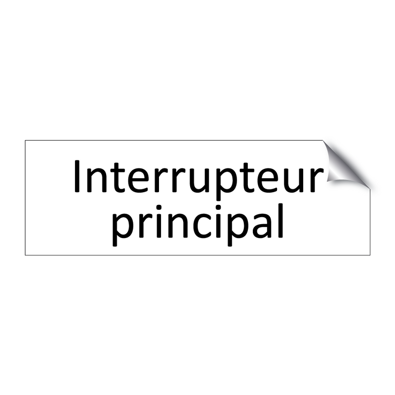 Interrupteur principal