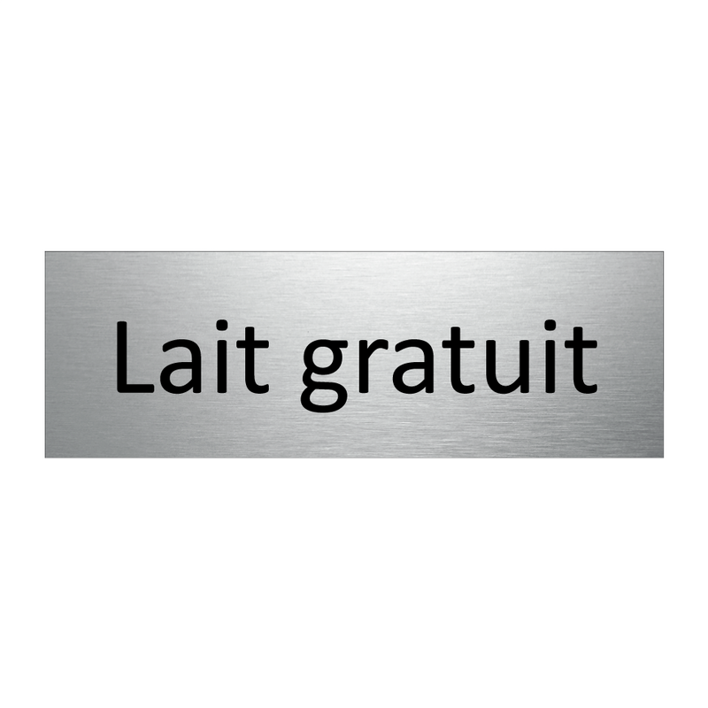 Lait gratuit