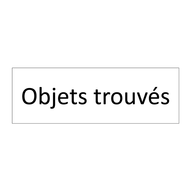 Objets trouvés