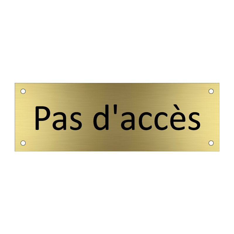 Pas d'accès