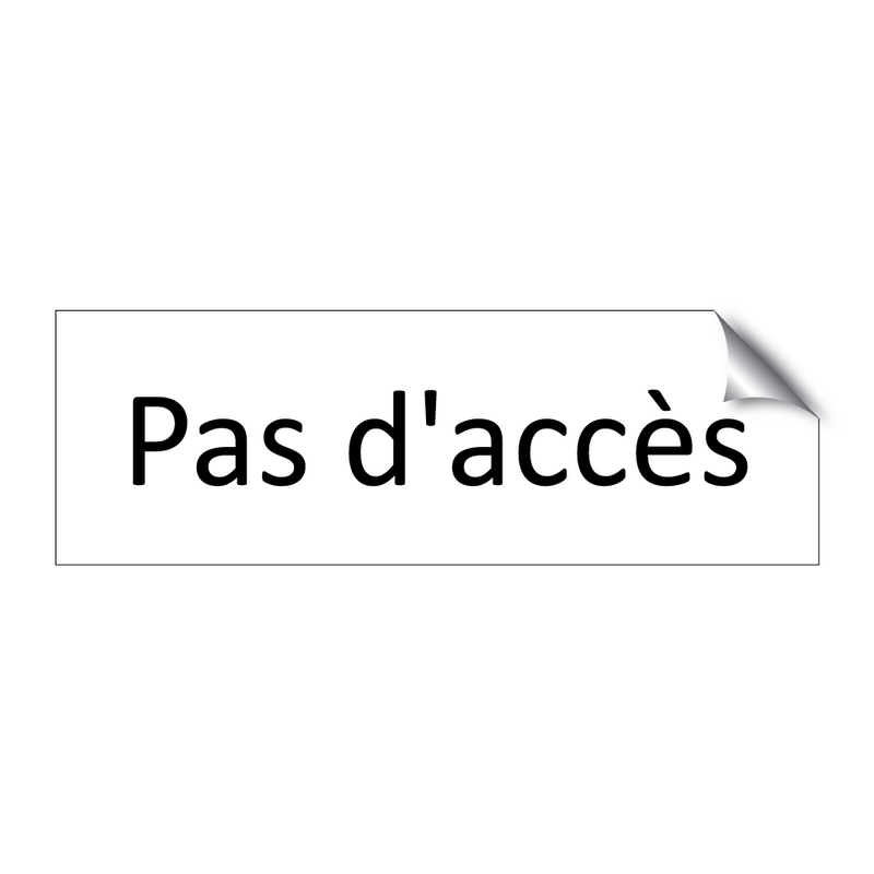 Pas d'accès