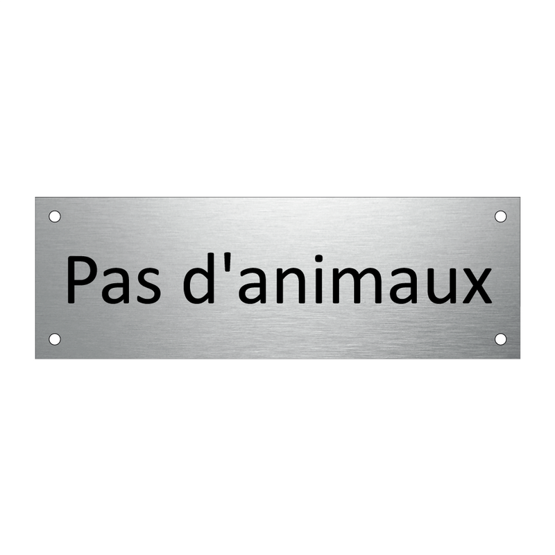 Pas d'animaux