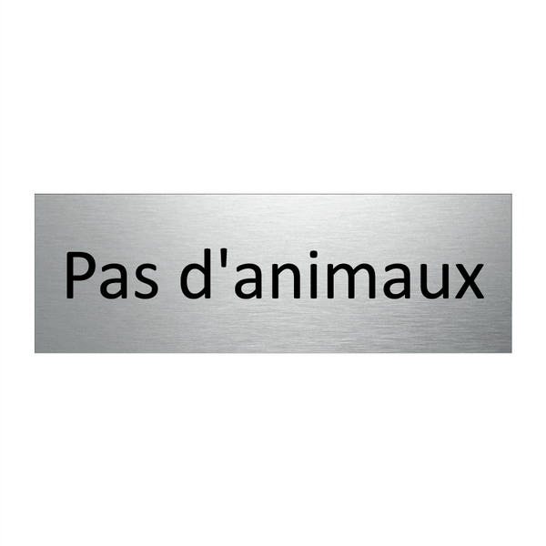 Pas d'animaux