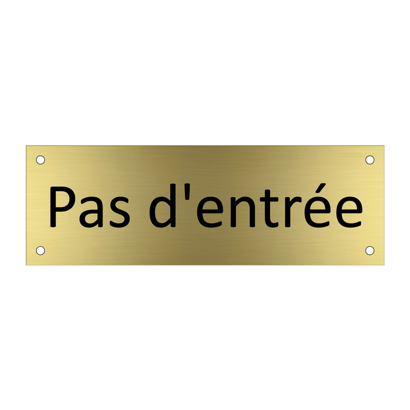 Pas d'entrée