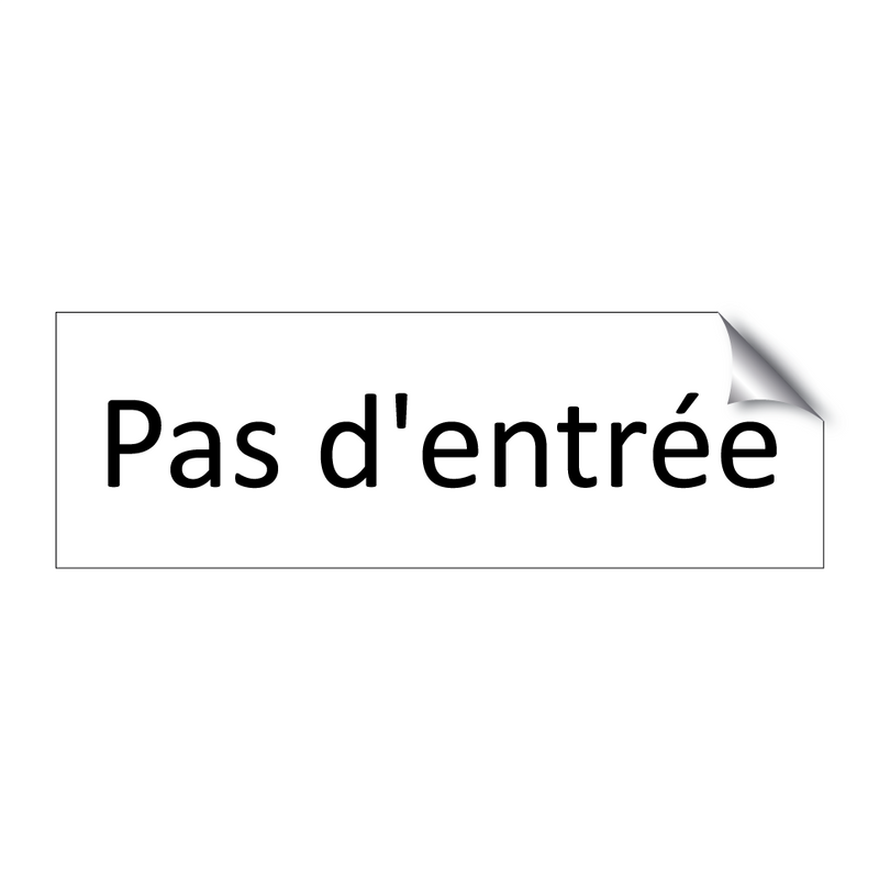 Pas d'entrée