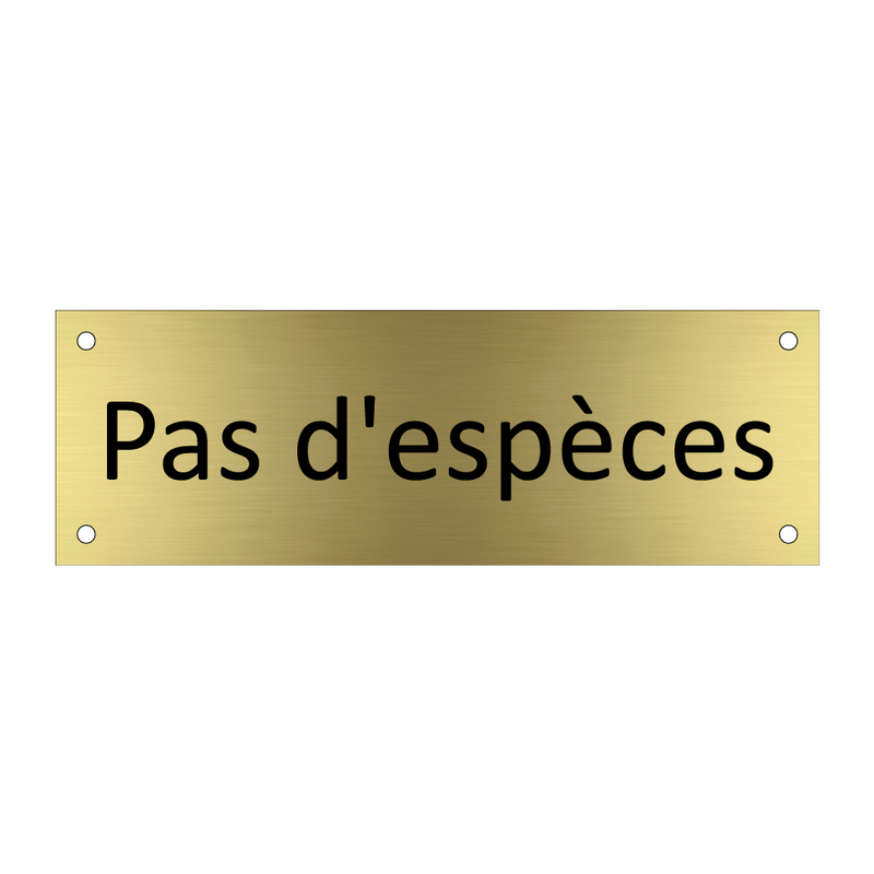 Pas d'espèces