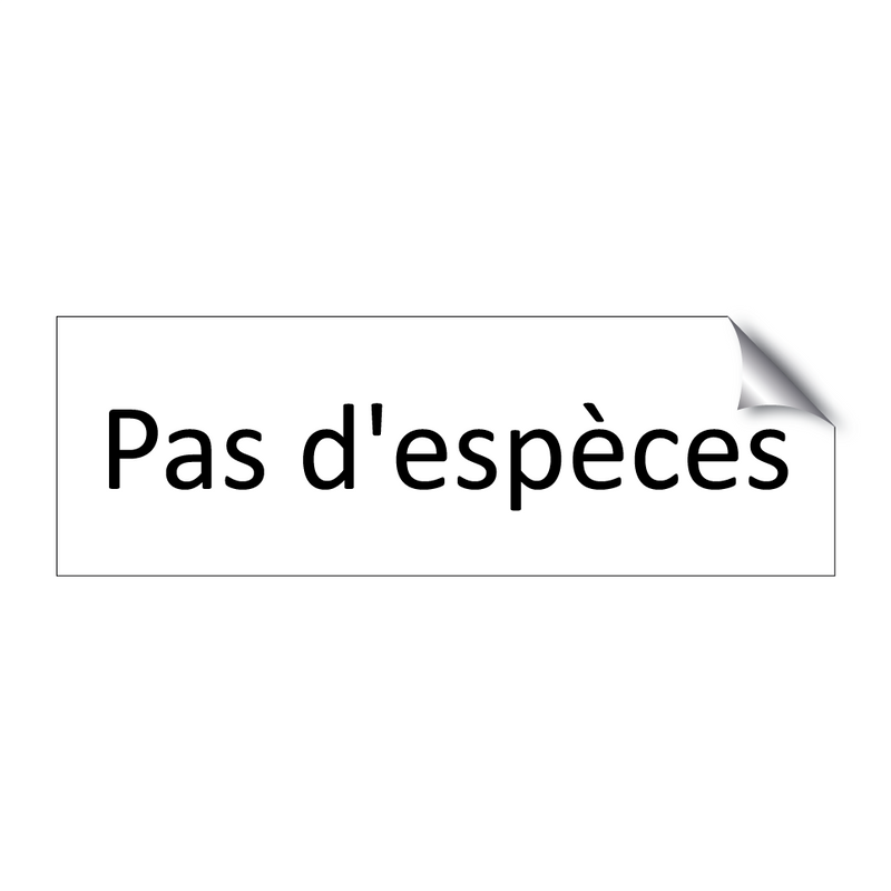 Pas d'espèces