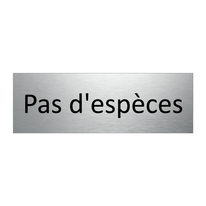 Pas d'espèces