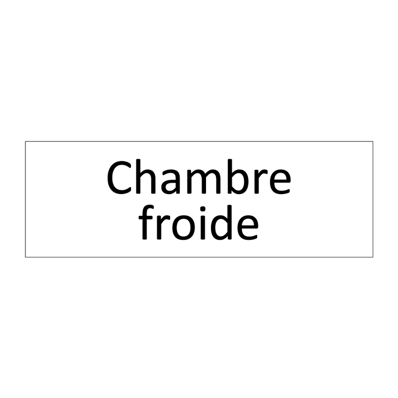 Chambre froide