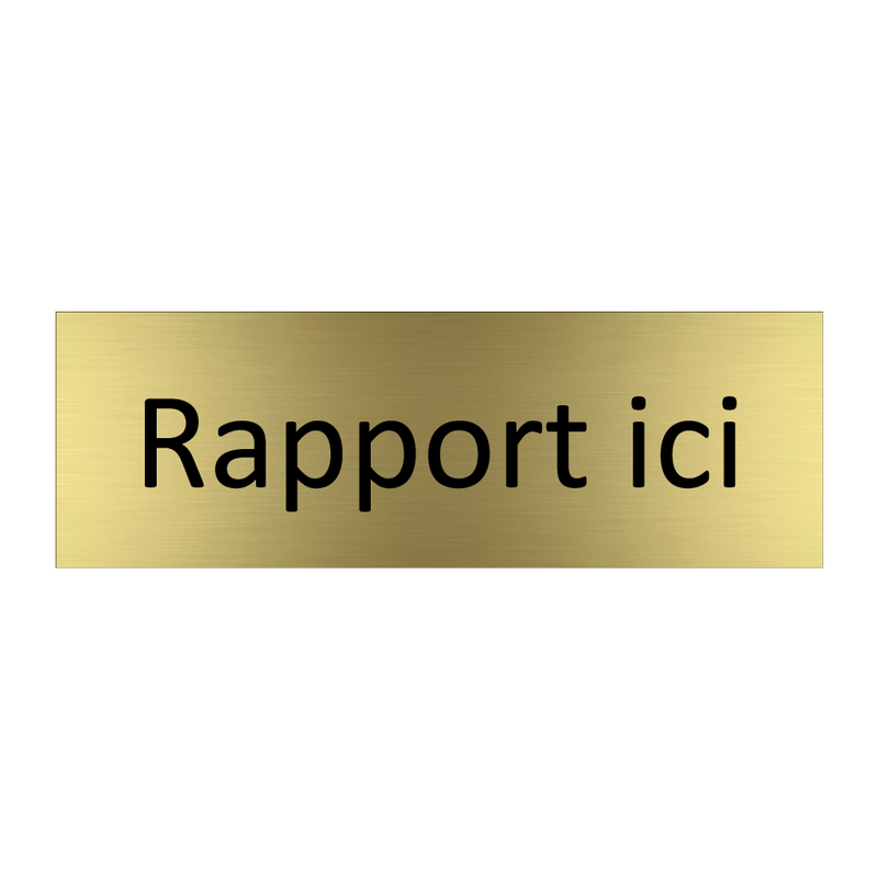 Rapport ici