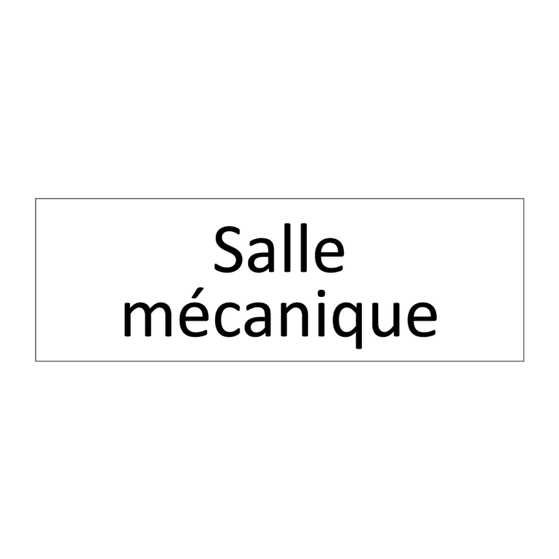 Salle mécanique