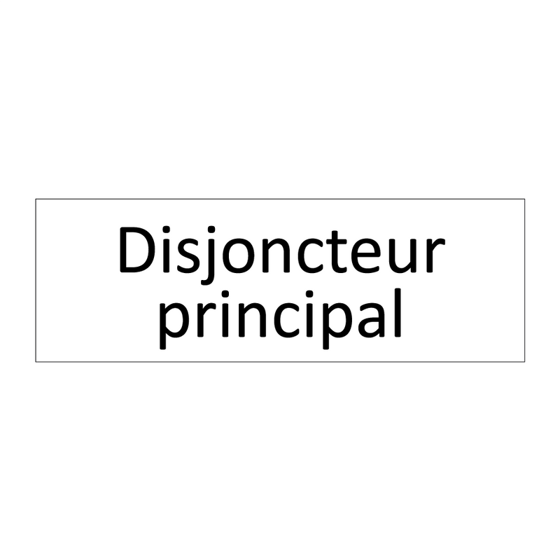 Disjoncteur principal