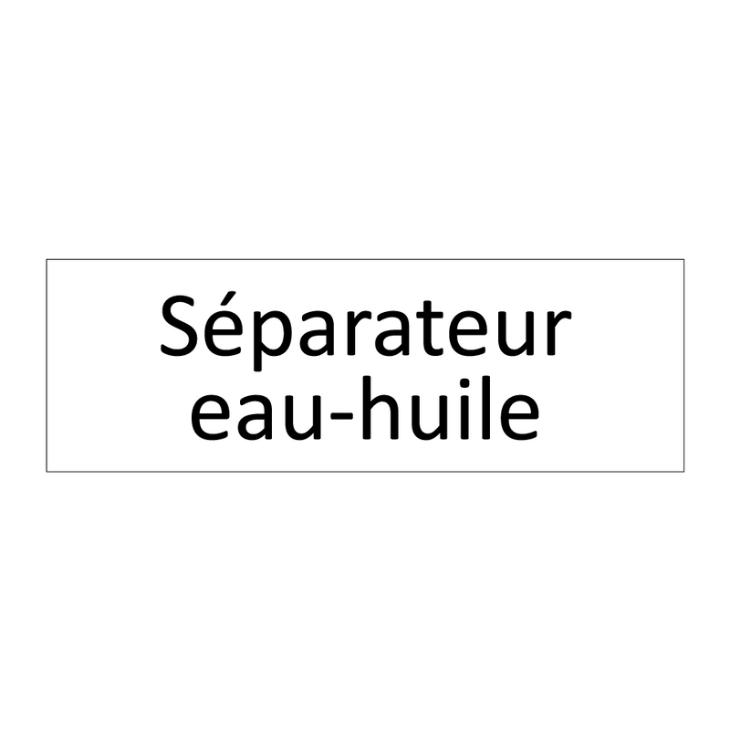 Séparateur eau-huile