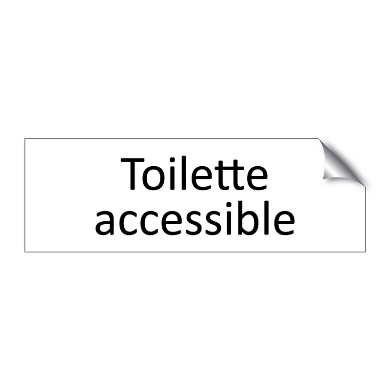 Toilette accessible