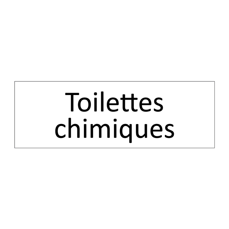 Toilettes chimiques