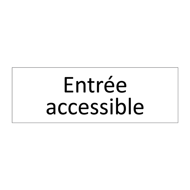 Entrée accessible