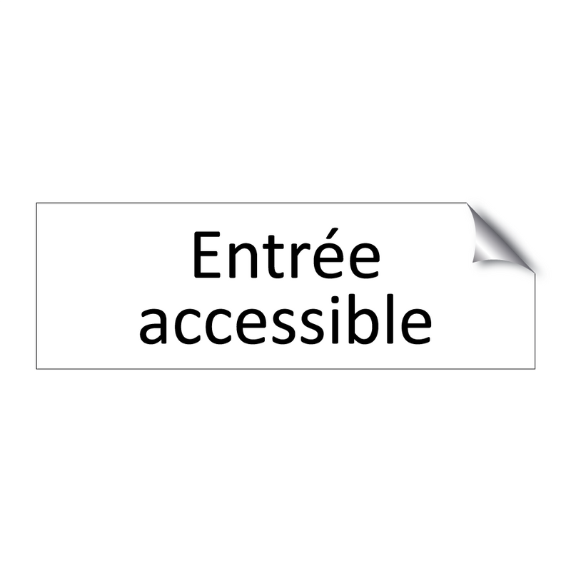 Entrée accessible