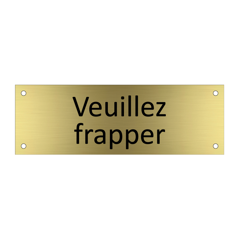 Veuillez frapper