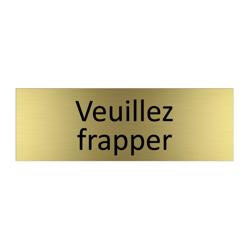 Veuillez frapper