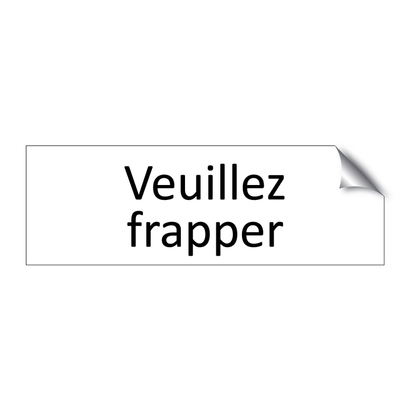 Veuillez frapper