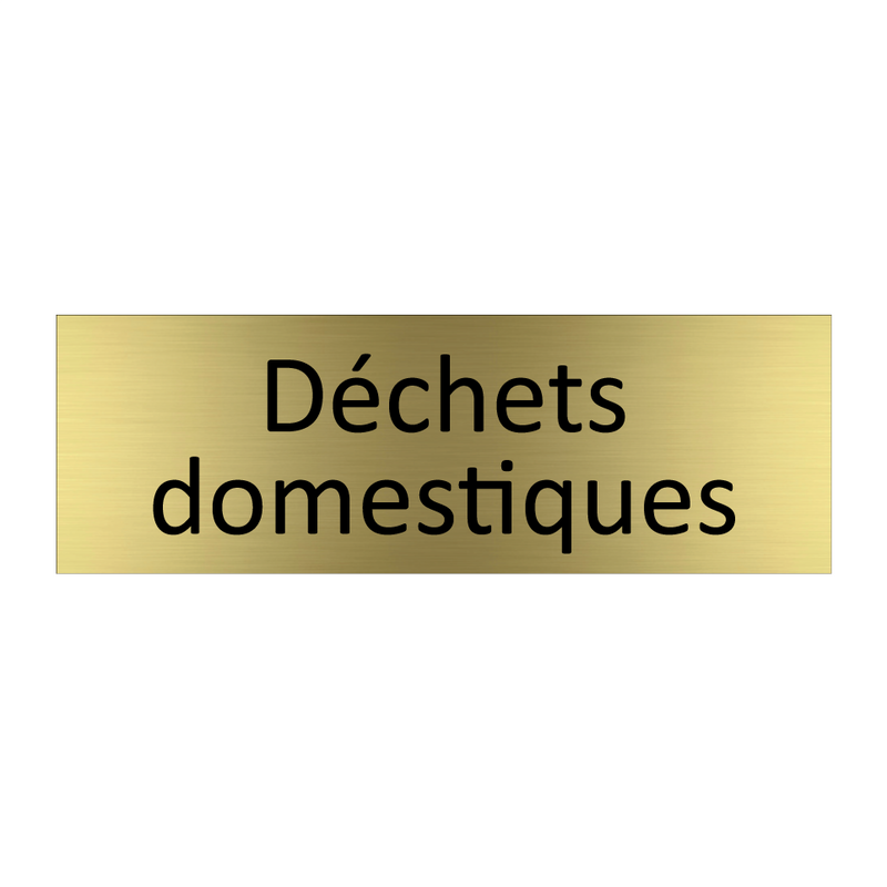 Déchets domestiques