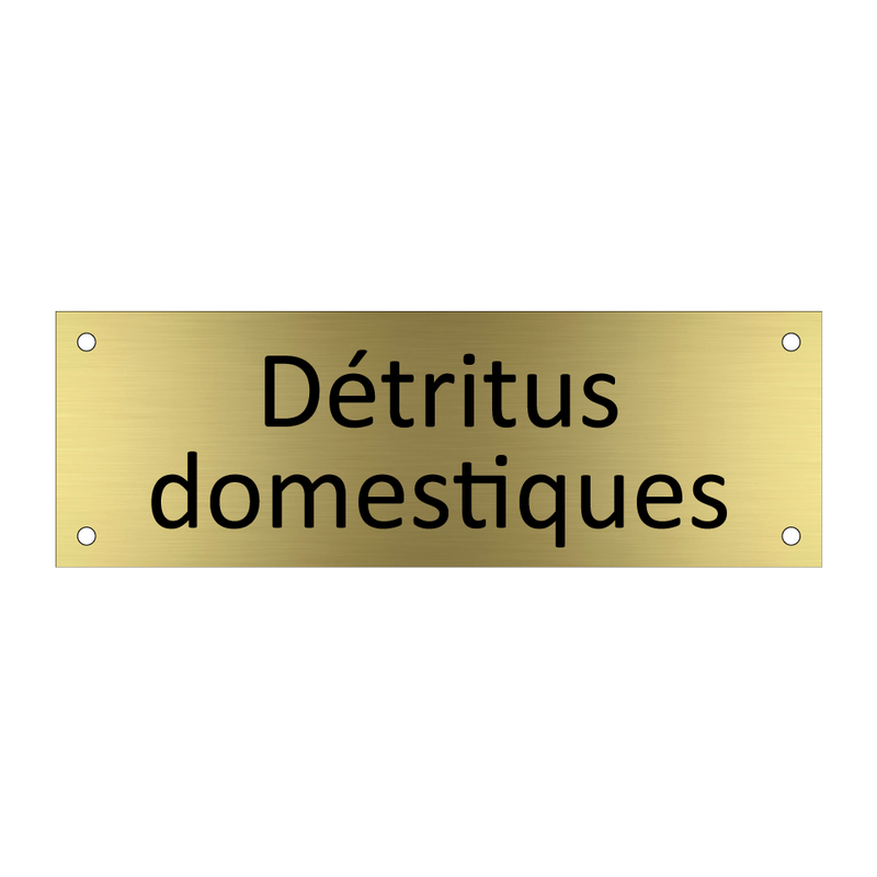 Détritus domestiques