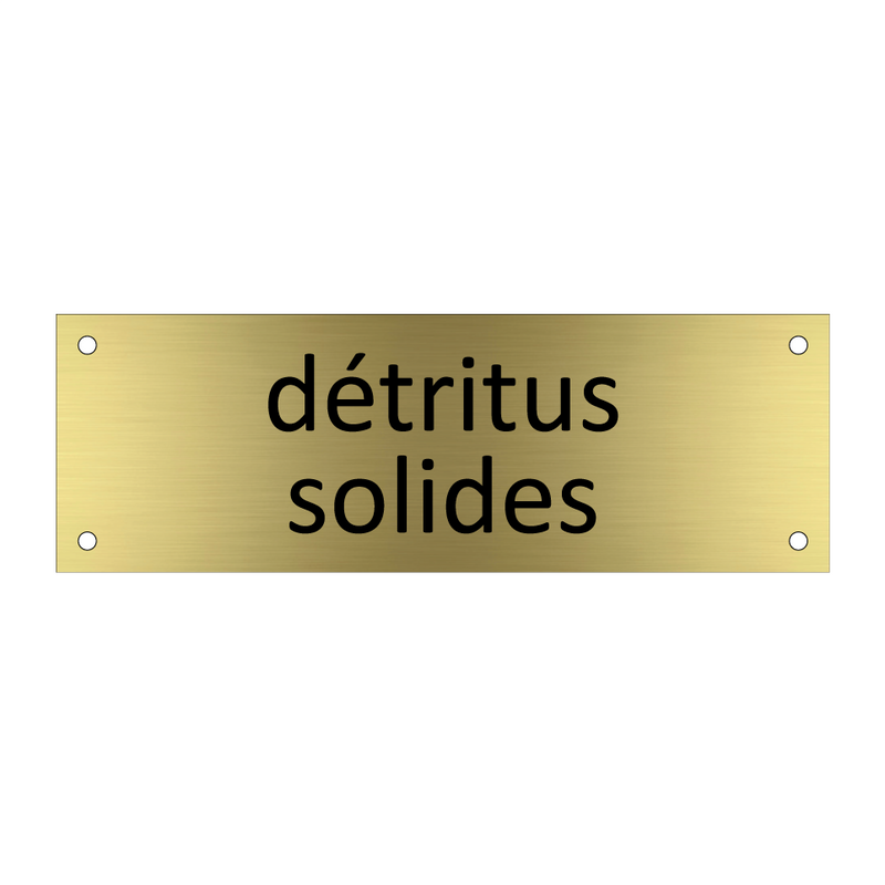 détritus solides